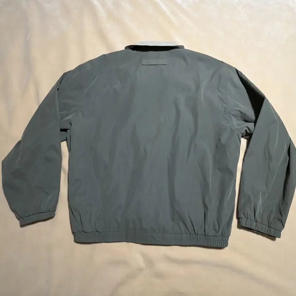 VTG Members Only Microfiber Men's XL Long Jacket Full Zip Elastic Cuffs Green